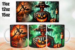 Halloween Pumpkins Mug Wrap Sublimation 11oz, 12oz, 15oz Product Image 1