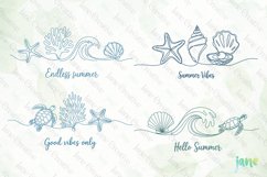 Retro Summer Coastal SVG PNG Clipart Product Image 1