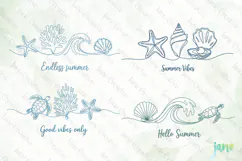 Retro Summer Coastal SVG PNG Clipart Product Image 1