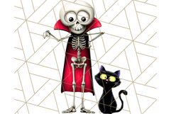 Quirky Skeleton Clipart PNG, Funny Halloween Bones Art Product Image 3