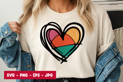 Color Block Heart Modern SVG PNG Product Image 1