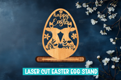 Easter Egg Laser Cut Stand SVG I Laser Cut Easter Egg Decor Product Image 1