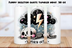 Funny skeleton Tumbler Wraps BUNDLE|PNG, 20 oz. Product Image 10