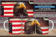Mug Wrap PNG,Eagle, American Flag Sublimation Product Image 1