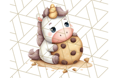 Cute Dessert Unicorn PNG Clipart with Cupcakes &amp; Candies Product Image 3