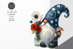 Patriotic clipart, Gnome clipart, Summer clipart Product Image 1