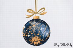 Luxury Blue And Gold Christmas Clipart PNG Product Image 1
