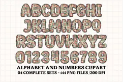 Christmas Alphabet png clipart, christmas doodle letters Product Image 5