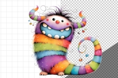Watercolor Monster, Whimsical, Product Image 5