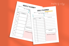 Cute Daily &amp; Weekly Planner Template for Canva | Pastel Product Image 3