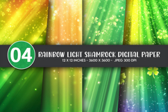 Rainbow Light Shamrock Digital Paper Product Image 1