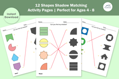 Preschool 12 Shape Shadow Matching Activity Pages for Toddle Product Image 1