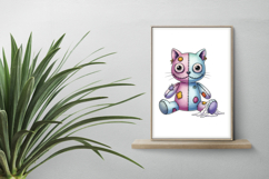 Stitched Cat Doll Creepy Cute Halloween Voodoo PNG Cute Product Image 2