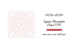 Square Decorative Panel SVG | Laser Cut File Product Image 2