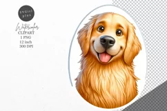 Dog clipart, Golden Retriever, Dog sublimation Product Image 1