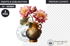 Royal Lotus Princess Fantasy Goddess Floral Clipart Product Image 1