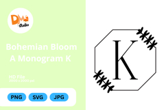 Bohemian Bloom Monogram Product Image 1