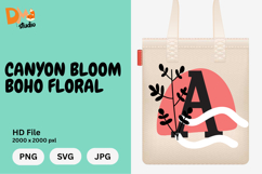 Canyon Bloom Boho Floral Monogram Product Image 1