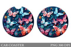 Butterflies Car Coaster. Butterflies Car Coaster Design Product Image 1