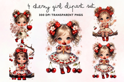 Cherry Girl PNG Clipart Set Product Image 1