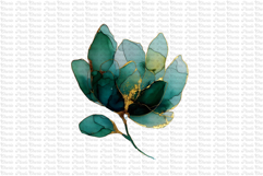 23 Dark and Gold Flowers PNG Product Image 11