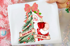 Sorta Merry Sorta Santa PNG, Brushtroke Christmas Tree Art Product Image 2