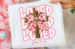 Loved John 3:16 png, Preppy Valentine Png, Loved valentine Product Image 2