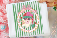 Glitter Preppy Santa Clause Png, Coquette Christmas Png Product Image 3