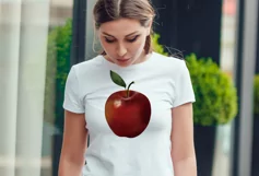 Apple sublimation design. Apple PNG. Fruit clipart. Painting Product Image 4