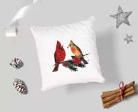 Watercolor Christmas clipart with cardinal birds. Product Image 3