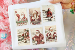 Retro Santa Claus PNG, Christmas Stamp Png, Holiday Vibe Png Product Image 3
