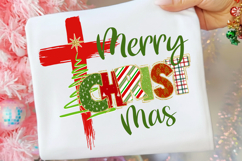 Preppy Merry Christmas Png, Christian Christmas Png Product Image 2
