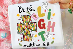 Brushstroke Be The Light Png, Jesus Bible Verse, Christmas Product Image 3
