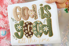 Leopard God is Good all the time Coquette Latch Hook Yarn Product Image 2