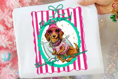 Dachshund Through The Snow PNG, Retro Christmas Dog Mom Png Product Image 1