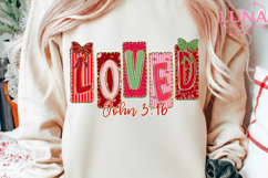 Loved John 3:16 png, Preppy Valentine Png, loved png Product Image 1