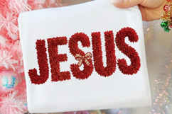 Glitter Latch Hook Yarn Faux Embroidery Jesus Png Product Image 3