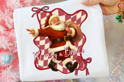 Retro Ho Ho Ho Dancing Santa Png, Vintage Christmas Png Product Image 3