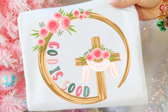 God Is Good Floral PNG, Christian Bible Verse Design, Bible Product Image 2