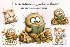 Cute Autumn Woodland Clipart PNG Product Image 1