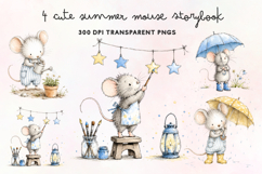 Cute Summer Mouse Storybook PNG Product Image 1