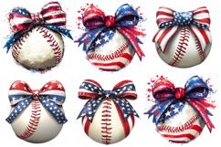 Baseball Coquette Bow PNG, Baseball Coquette Bow Sublimation Product Image 1