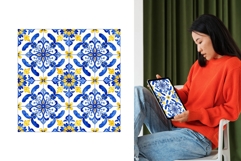 14 Vintage Portuguese Tiles Digital Paper Pack Azulejos Product Image 6