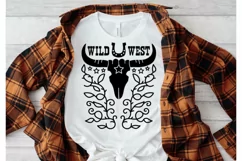 Wild West svg cut file, Cow skull Western cricut silhouette Product Image 3