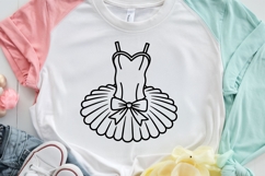 Ballet Dress Outline svg cut file for girls room decor Product Image 3