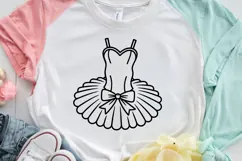 Ballet Dress Outline svg cut file for girls room decor Product Image 3