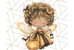 Halloween Fairy Clipart PNG, Spooky Cute Character Art Product Image 3