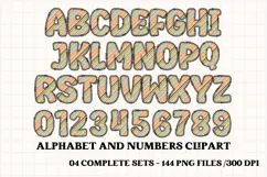 Boho tribal Alphabet png clipart, boho letters doodle Product Image 5
