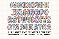Springtime Alphabet png, letters doodle, springtime clipart Product Image 3