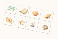 Amalfi Coast Watercolor Clipart, La Dolce Vita, Summer Product Image 6